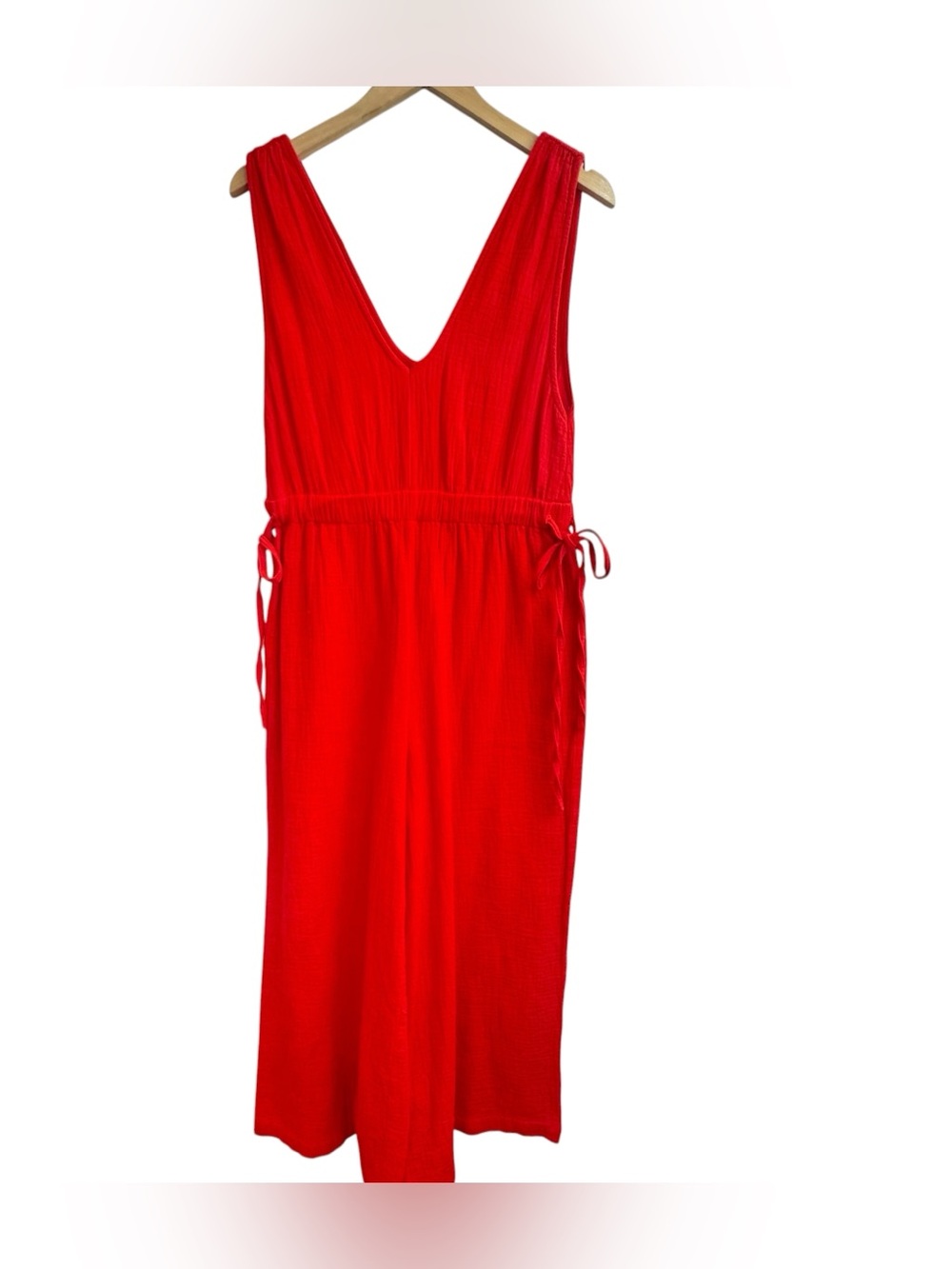 Madewell Waikiki Cover-Up Jumpsuit Small Red NWT